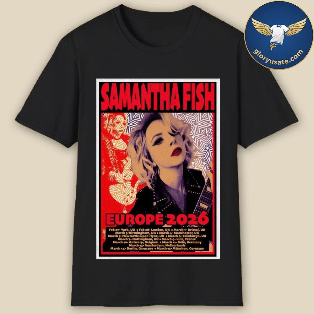 Samantha Fish Europe 2026 Tour Poster Shirt