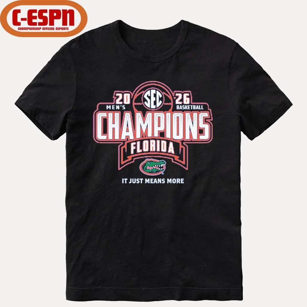 Florida Gators 2026 SEC Men’s Basketball Regular Season Champions Locker Room T-Shirt