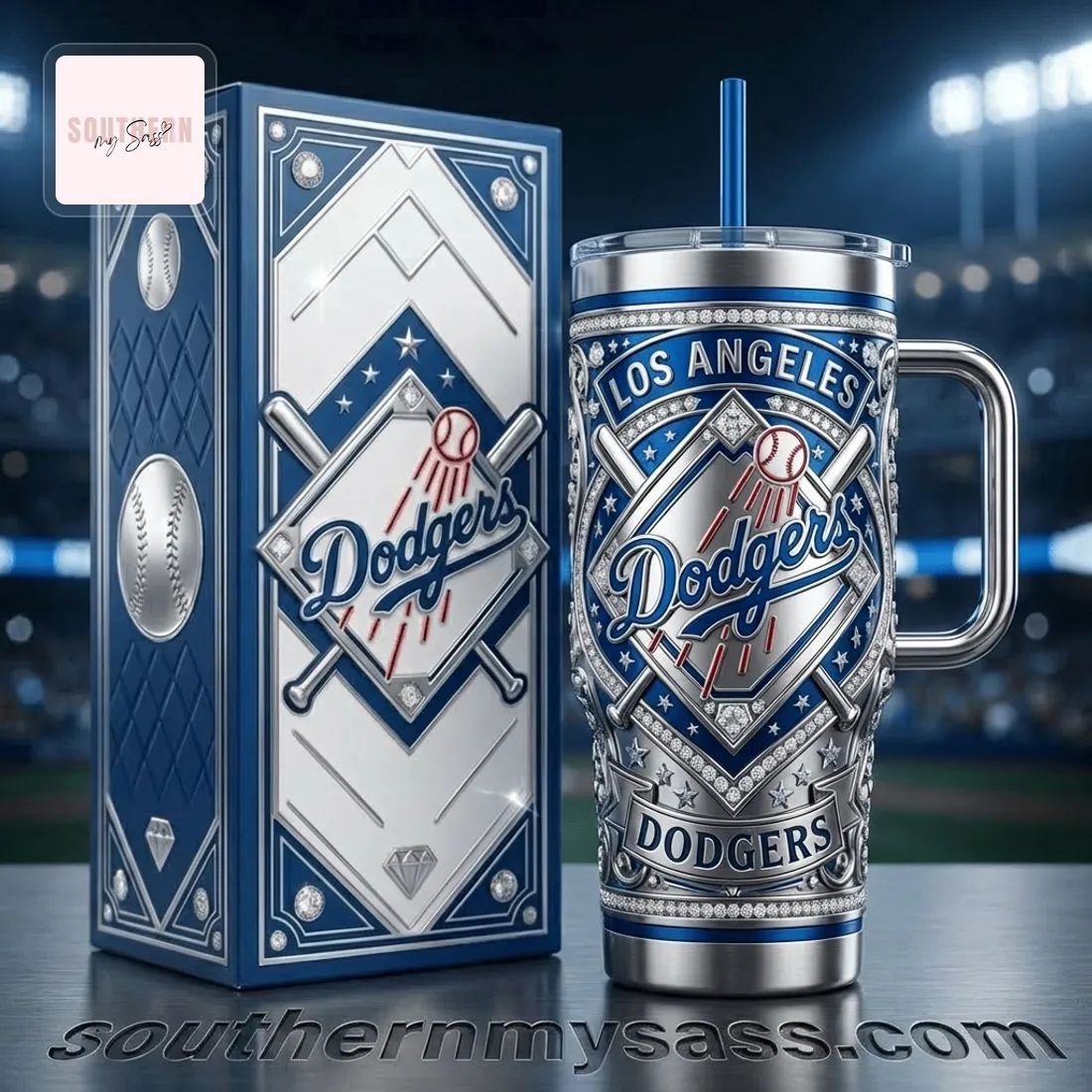 Los Angeles Dodgers Premium 3D Design Tumbler With Handle