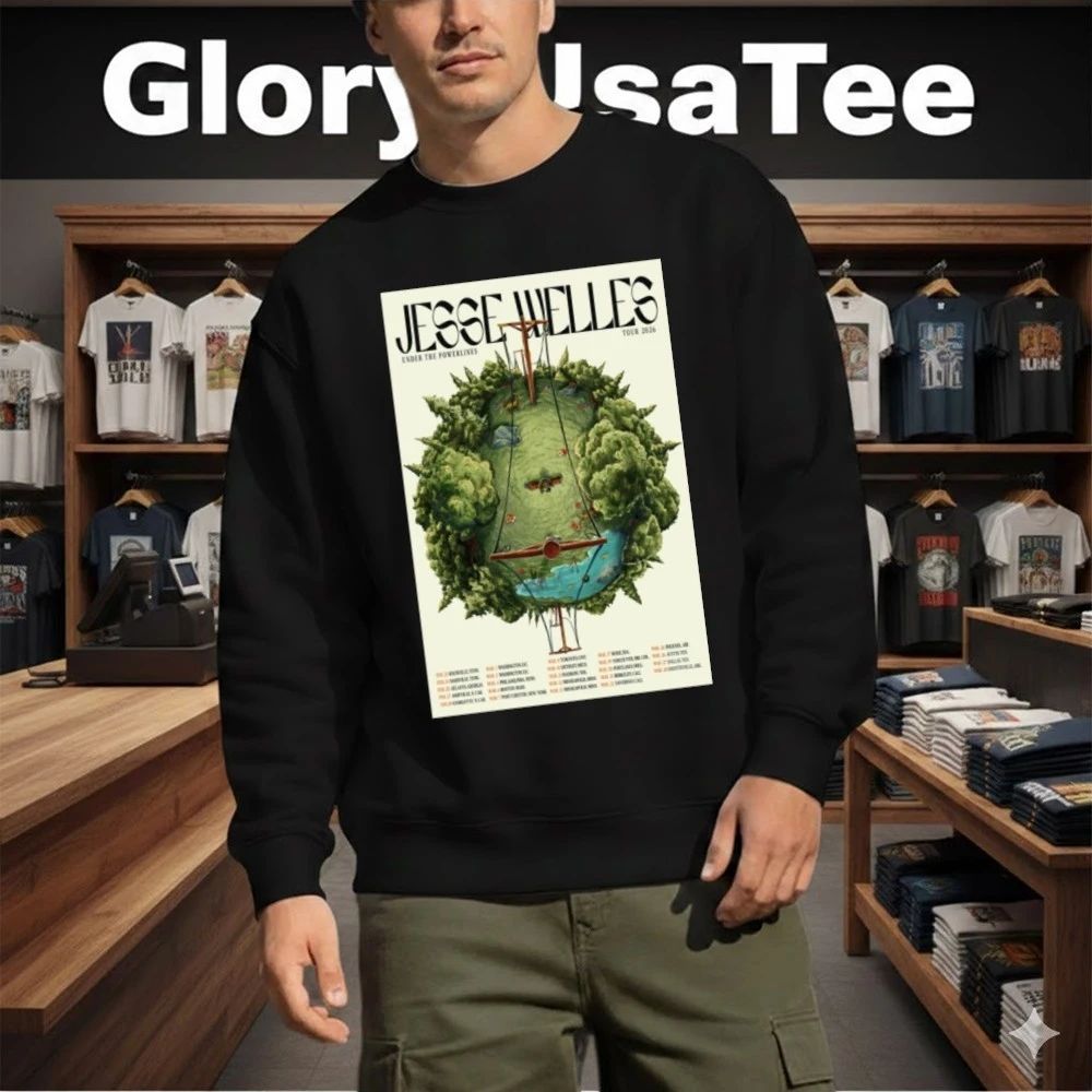 Jesse Welles Under The Powerlines Tour 2026 Poster Shirt