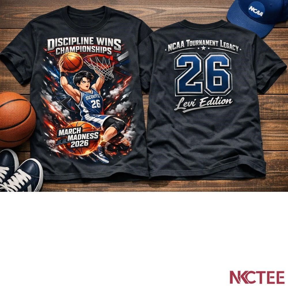 NKCtees Levi Ackerman Slam Dunk – 2026 NCAA Tournament Limited Edition Basketball shirt