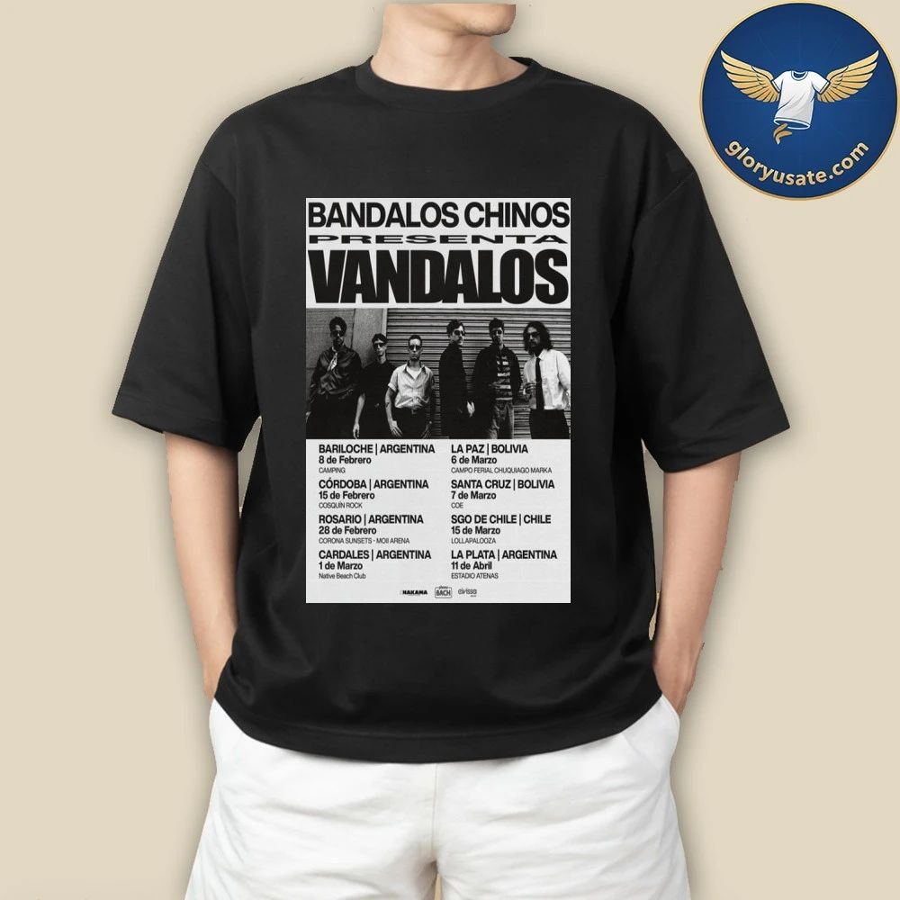 Bandalos Chinos Vandalos Tour 2026 Poster Shirt