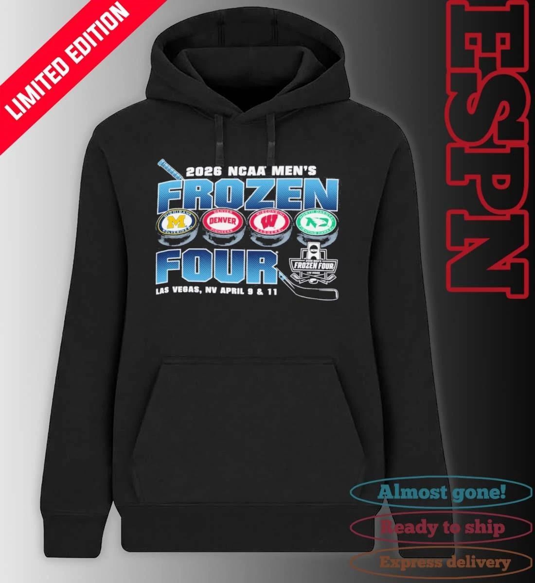 April 9 & 11 NCAA Men’s Frozen Four 4 Teams 2026 Las Vegas Shirt