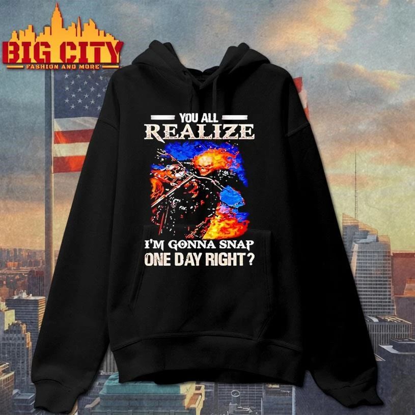 You All Realize Im Gonna Snap One Day Right Skull Classic Shirt