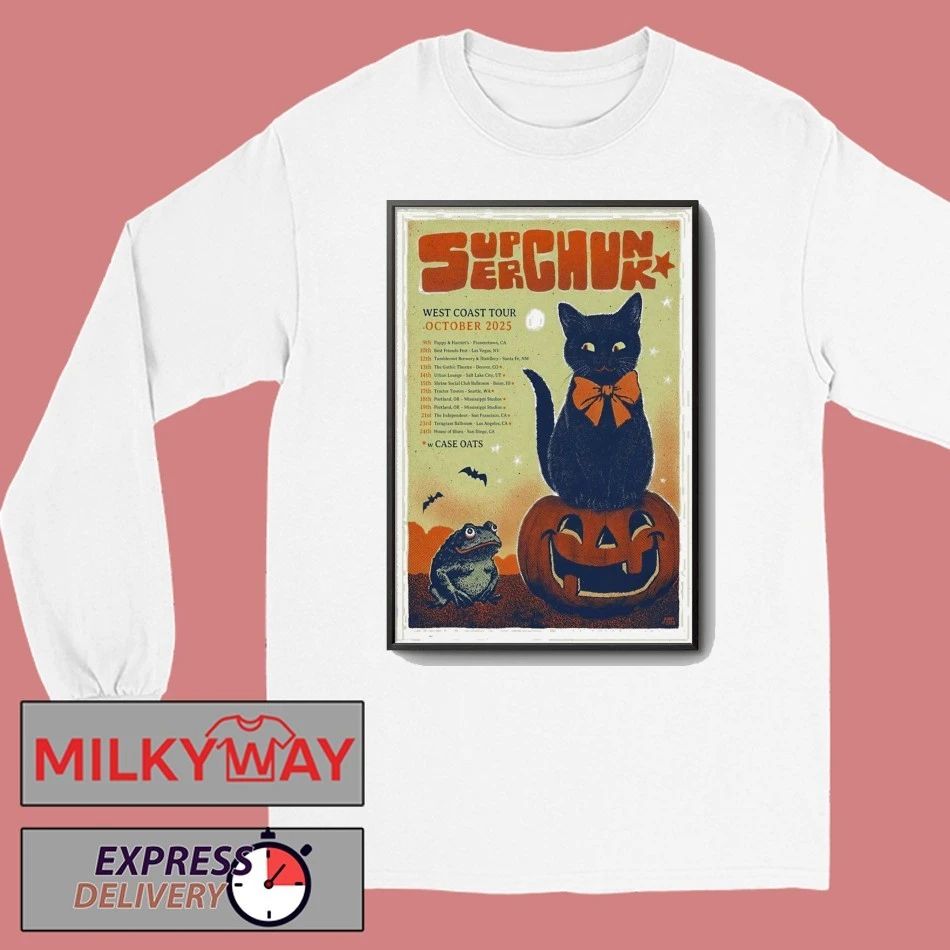 Poster SuperChunk West Coast October 2025 Shows shirt