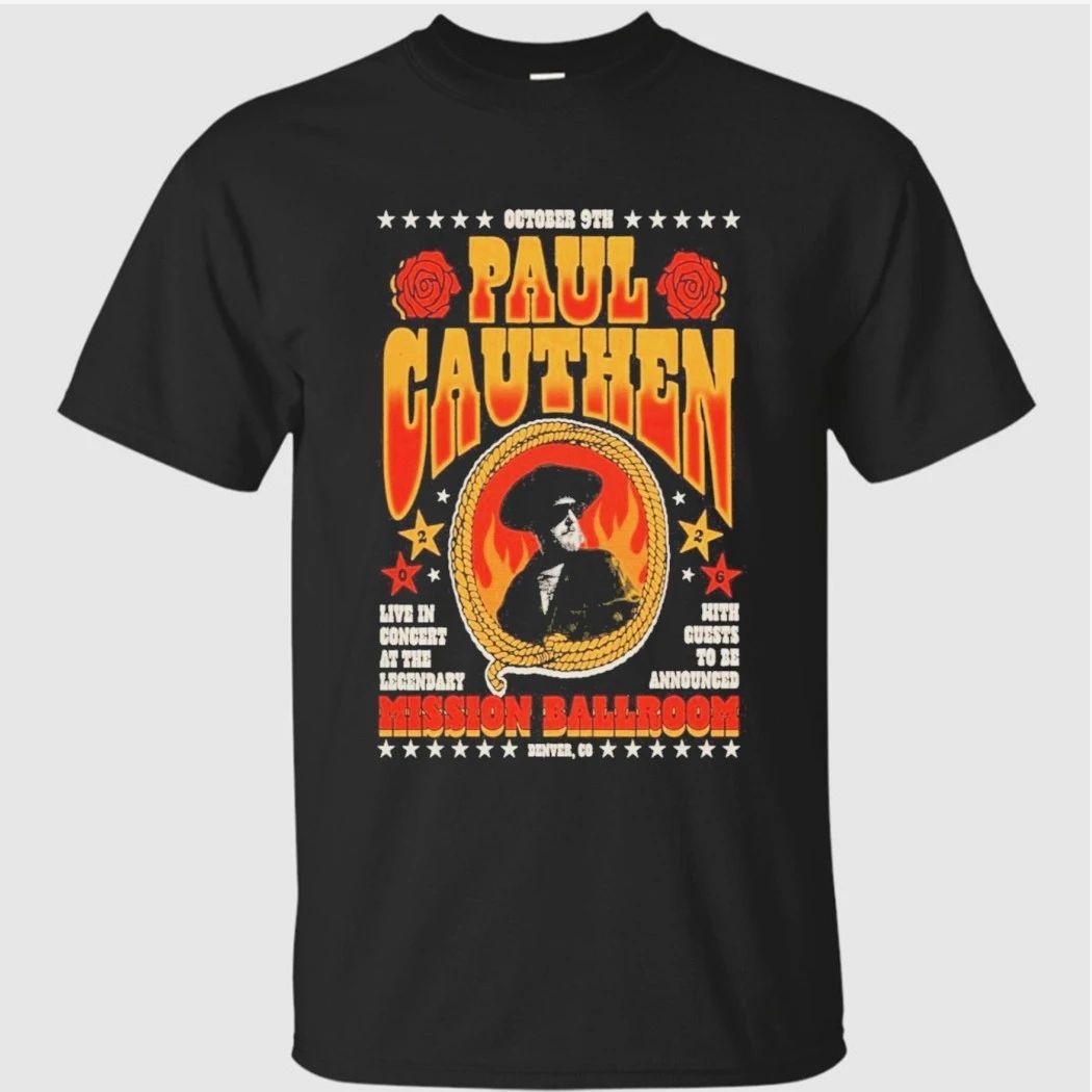 Paul Cauthen October 9 2026 In Denver, CO Tour Shirt