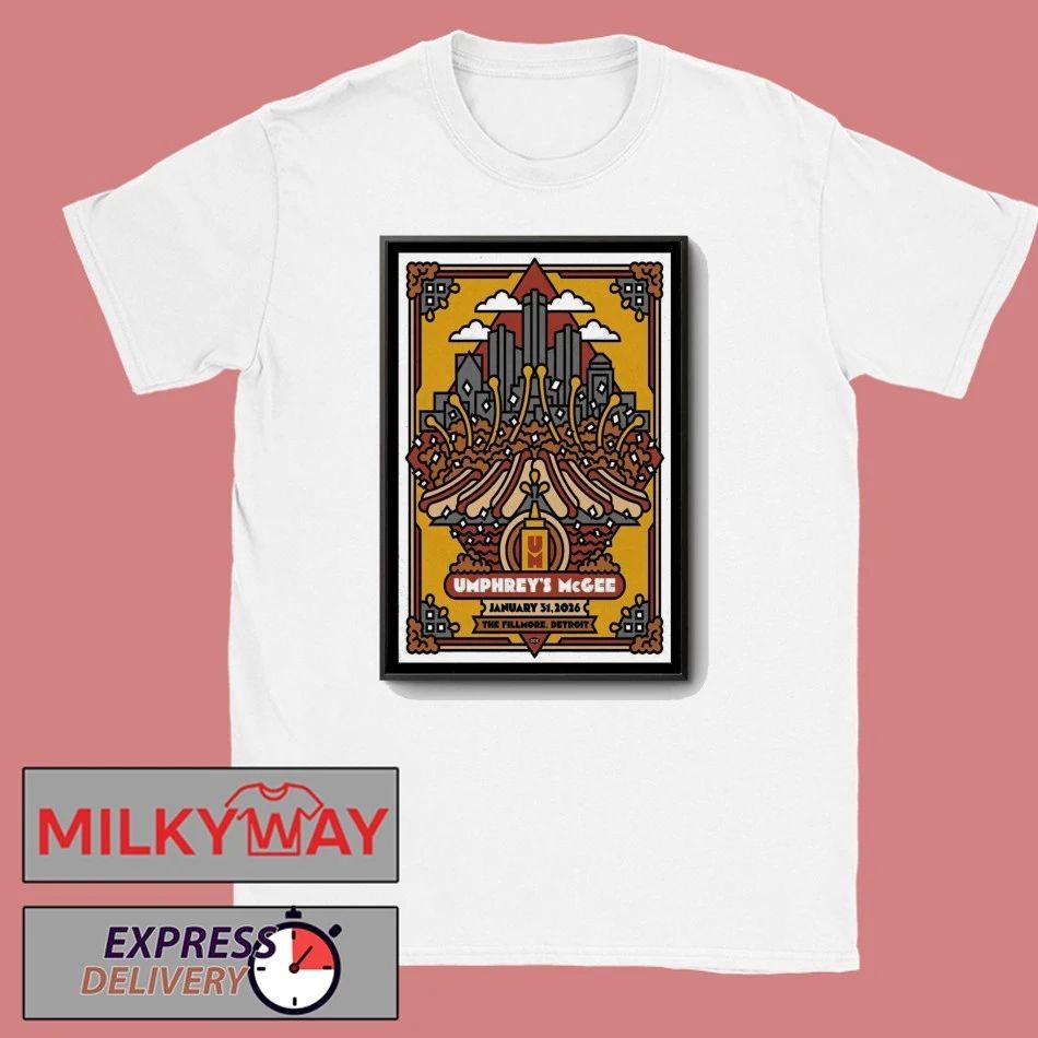 Umphrey’s McGee The Fillmore Detroit January 31 2026 Concert Poster shirt