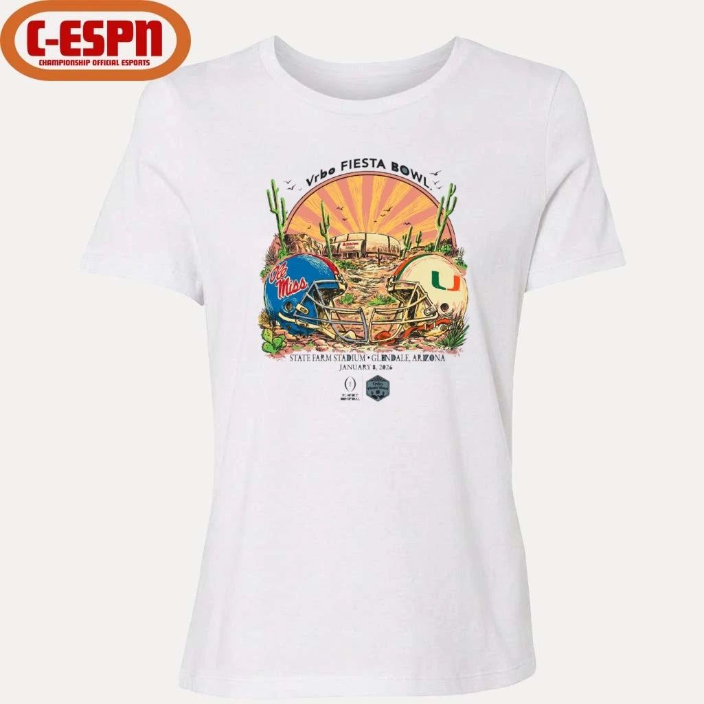 Ole Miss Vs Miami 2026 VRBO Fiesta Bowl Retro T-Shirt