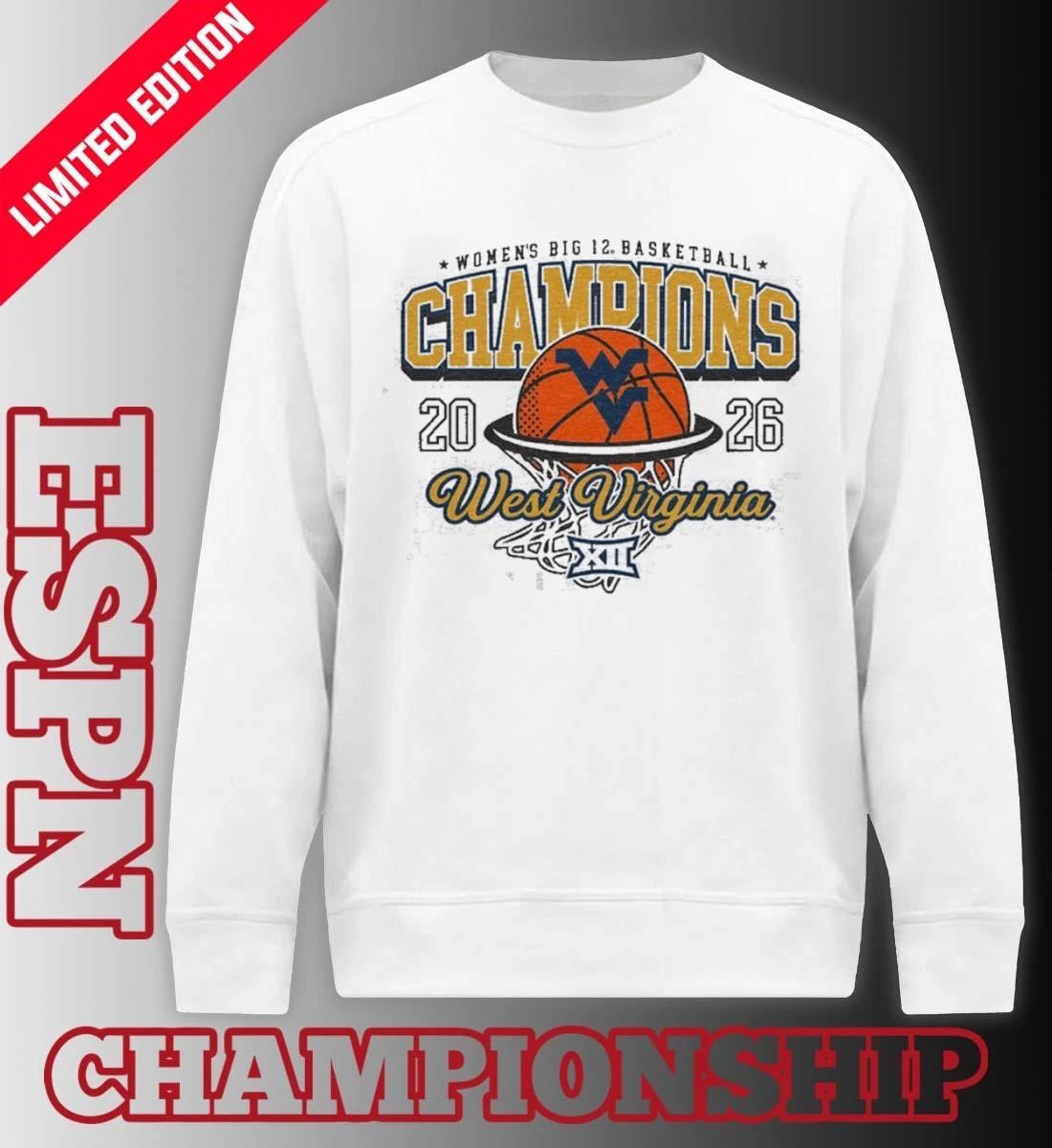 West Virginia Women’s Basketball Big 12 Champions 2026 Shirt