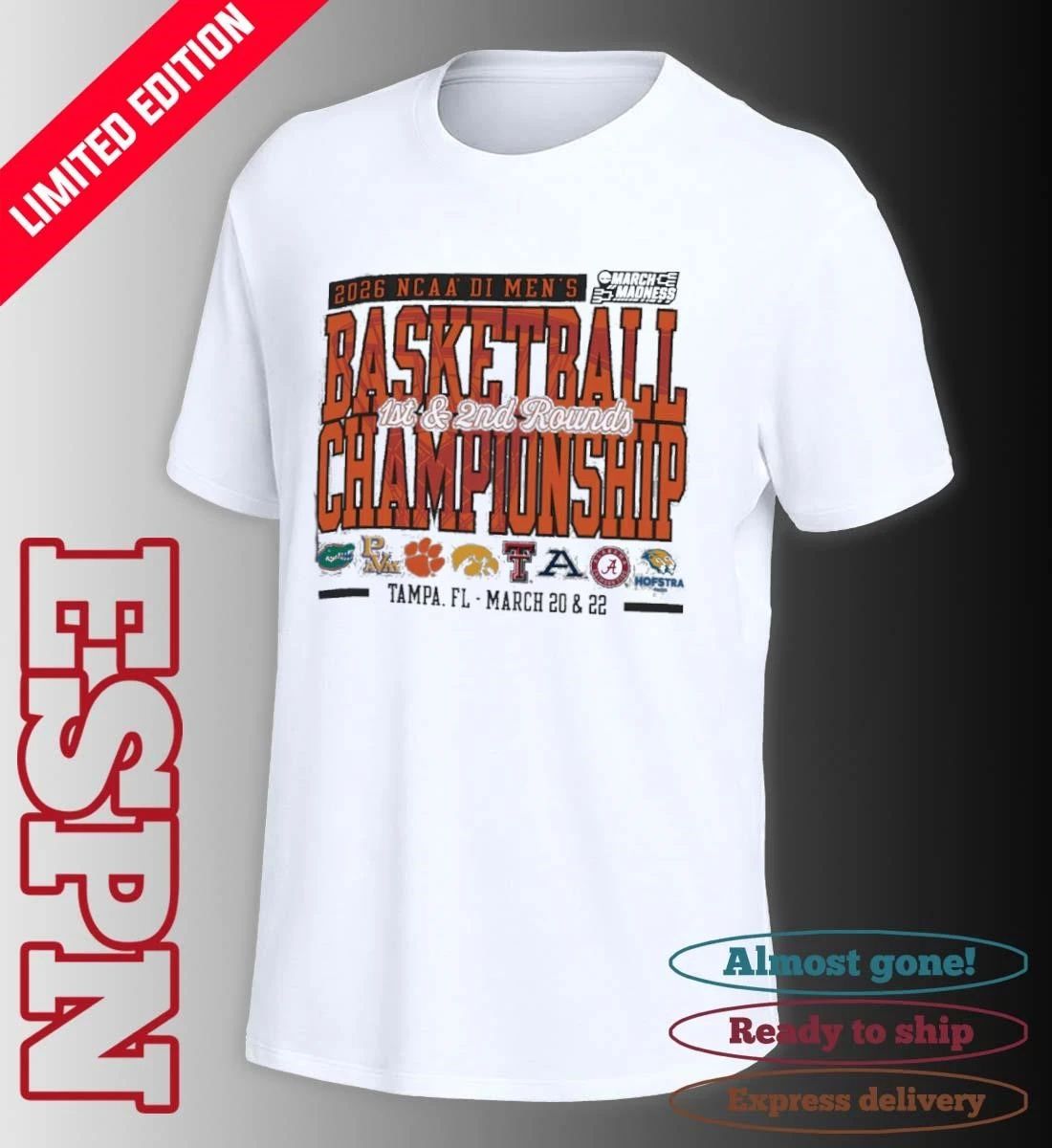 Tampa, FL 2026 NCAA DI Men’s Basketball Championship – March 20 & 22 T-Shirt