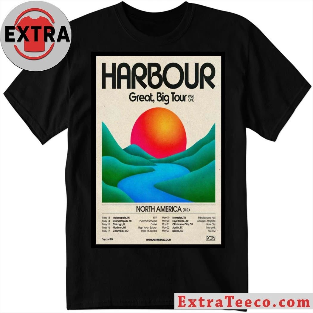 Harbour Band Great Big Tour 2026 Poster Shirt