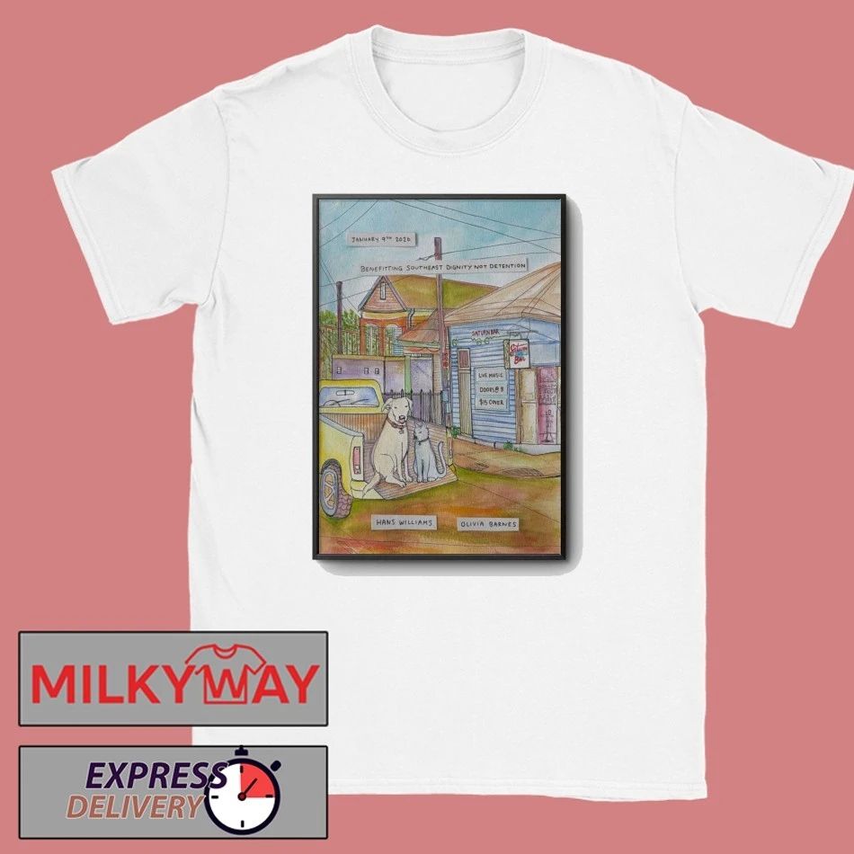 Hans Williams & Olivia Barnes Jan 9 2026 Poster Saturn Bar shirt
