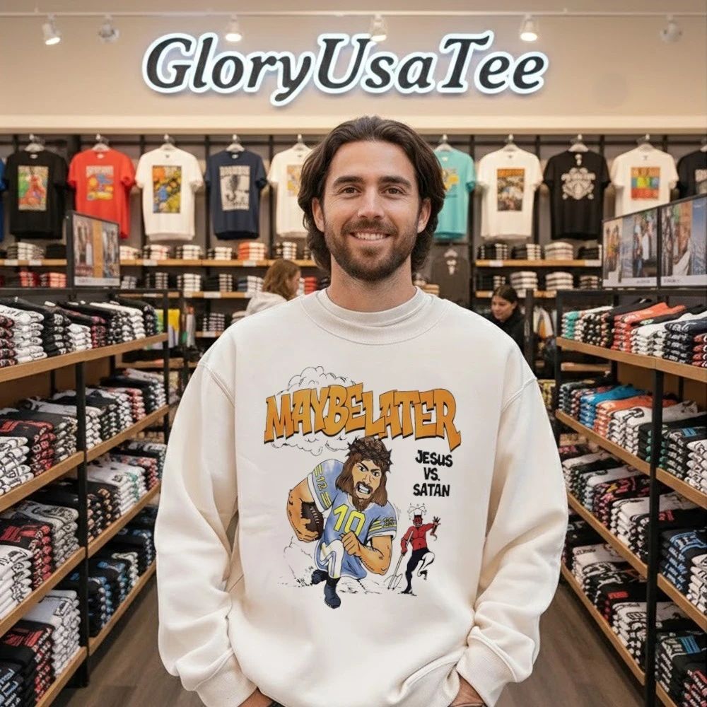 Jared McCain Maybe Later Jesus vs Satan Shirt