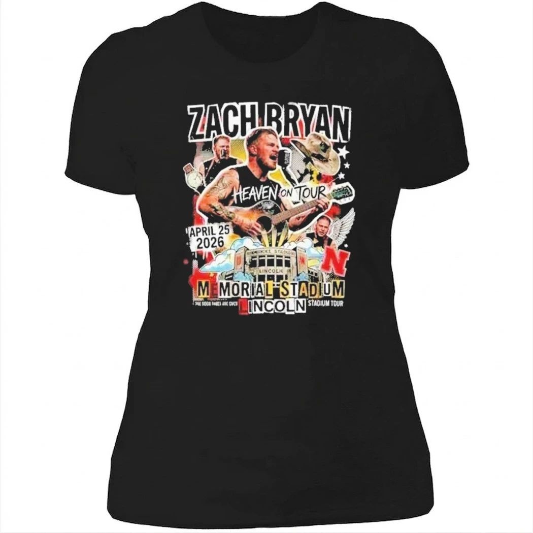 Zach Bryan With Heaven On Tour 2026 At Memorial Stadium Lincoln On April 25 2026 Tour Shirt