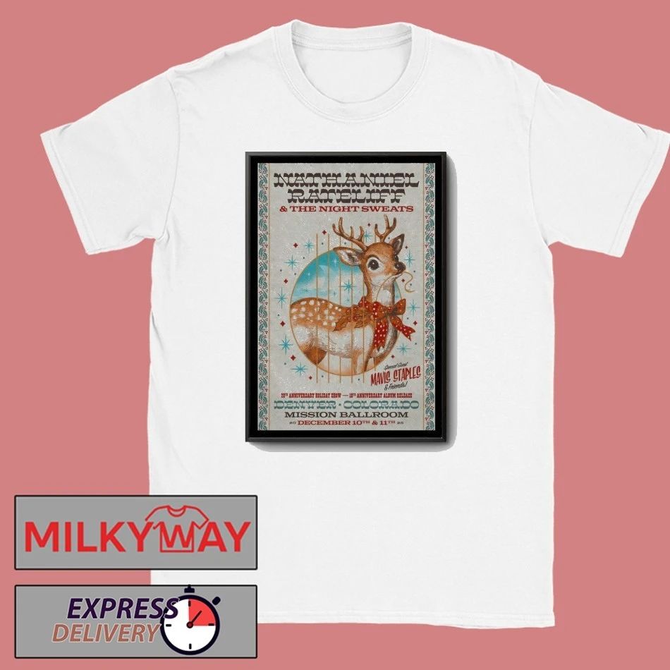 Nathaniel Rateliff Denver, CO Dec 10-11 2025 Poster shirt
