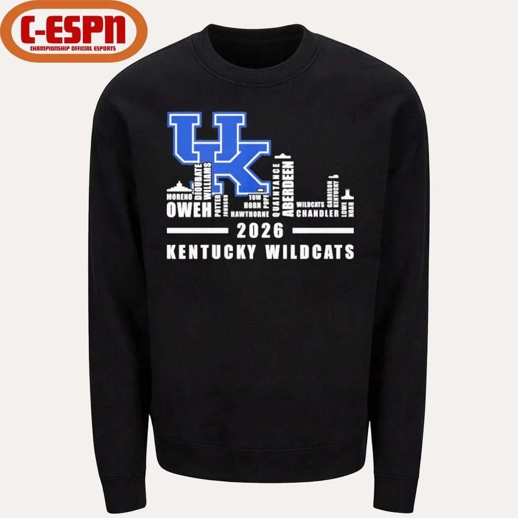 Kentucky Basketball Skyline Player Names 2026 Shirt