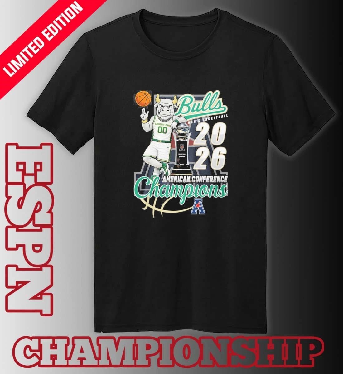South Florida Men’s Basketball Mascot 2026 American Conference Champions Shirt