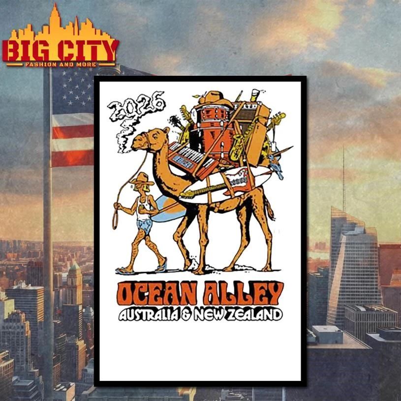 Ocean Alley 2026 AUS NZ Tour Camel Shirt