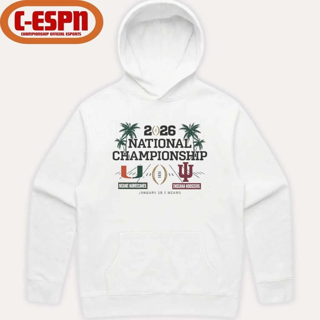 CFP Championship Game Matchup Miami Vs Indiana 2026 Shirt