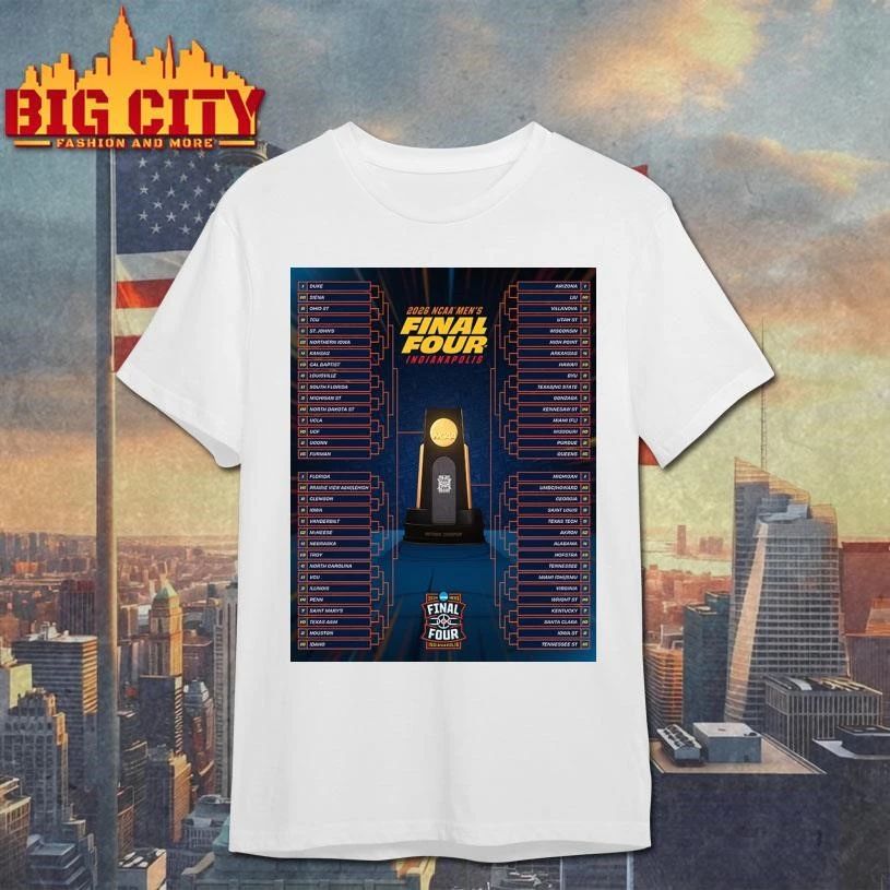 2026 NCAA Men’s Final Four Indianapolis March Madness Bracket Poster Shirt
