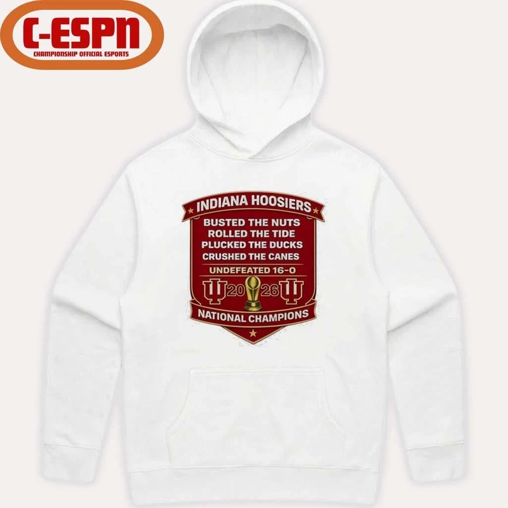 IU National Champions Plucked The Ducks Crushed The Canes Undefeated 16 0 shirt