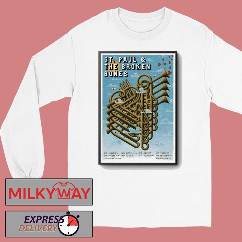 St. Paul & The Broken Bones EU 2026 Tour Poster shirt