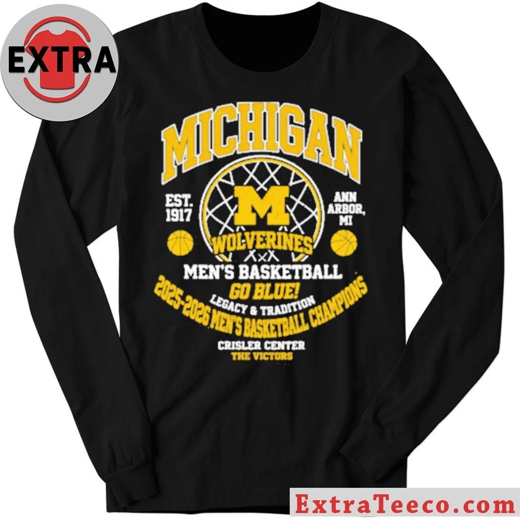 Original Michigan Wolverines 2025-2026 Big Men’s Basketball Champions Crisler Center The Victors T-Shirt – Top-Rated Gift for College Basketball Lovers