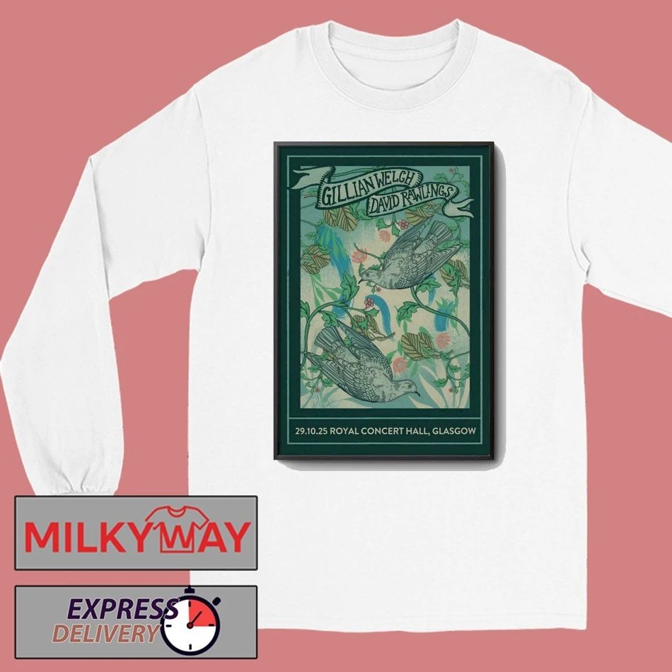 Gillian Welch and David Rawlings Glasgow Tour On Oct 29 2025 Poster shirt