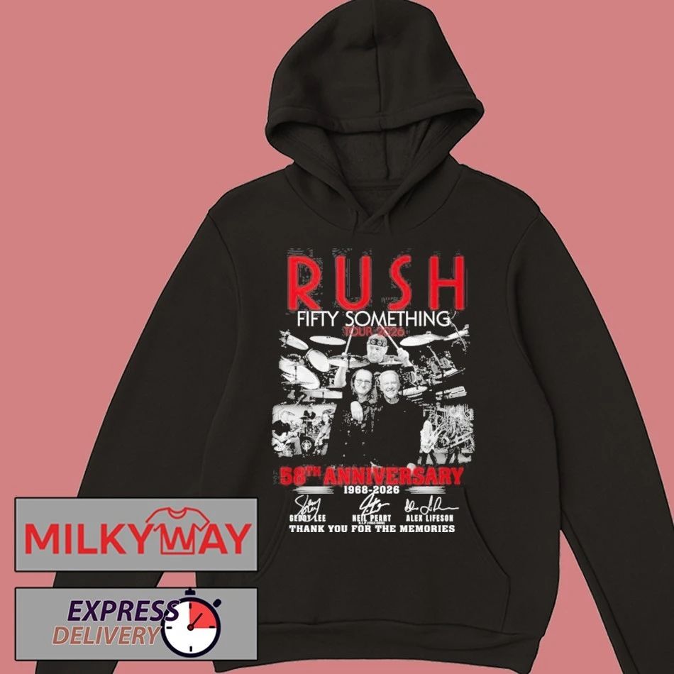 Rush Fifty Something Tour 2026 58th Anniversary 1968-2026 T-Shirt
