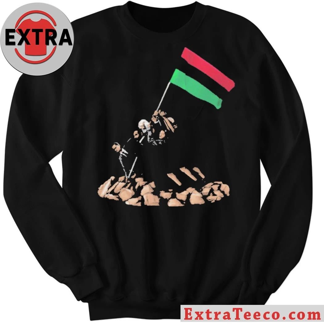 Civil Rights Leaders Raising Pan African Flag Iwo Jima Style Black History Shirt