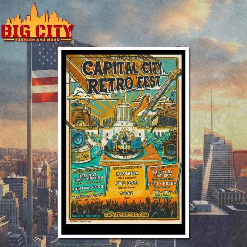 Capital City Retro Fest Aug 14 2026 Poster Shirt
