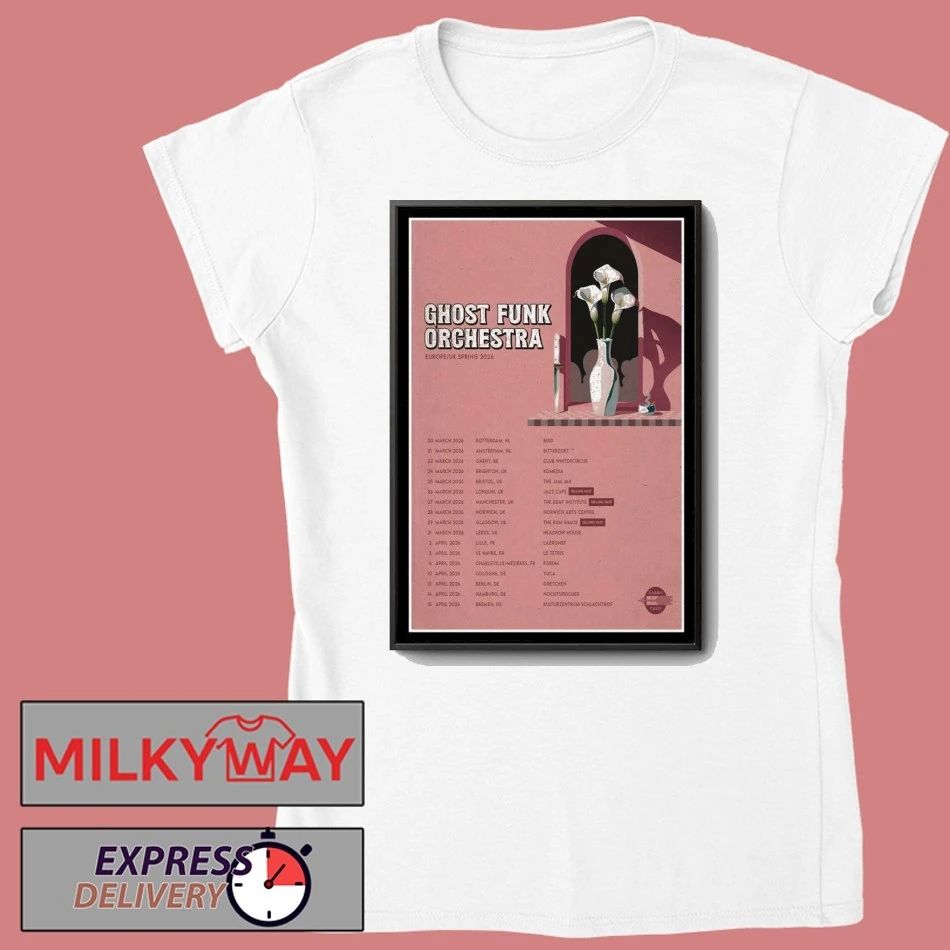 Ghost Funk Orchestra Europe and UK Spring 2026 Poster shirt