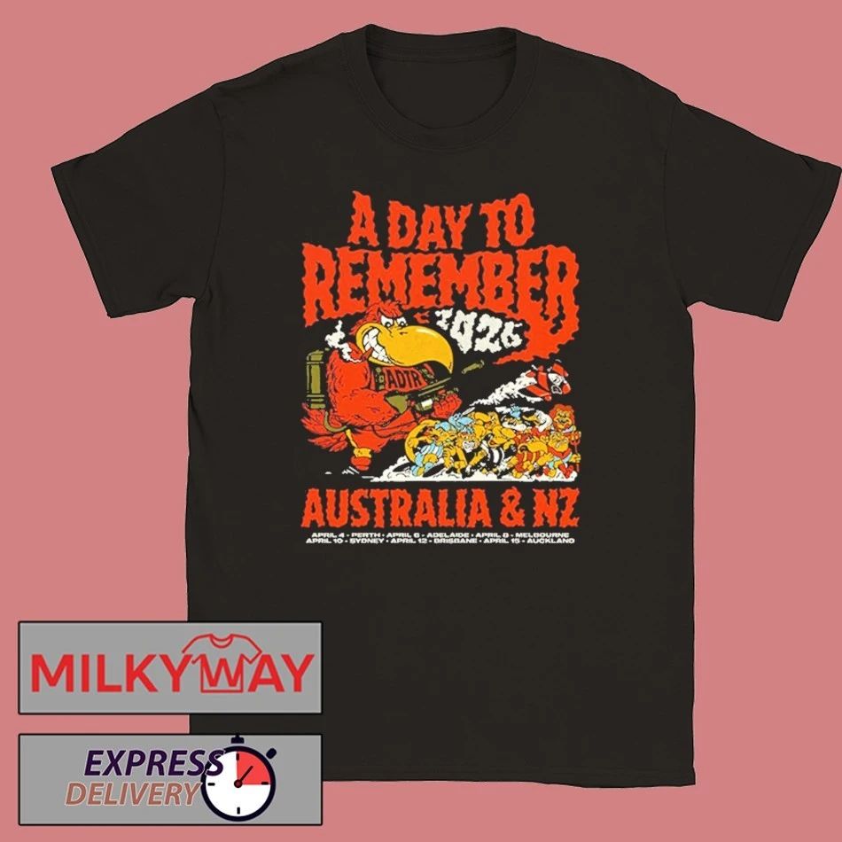 A Day To Remember Big Rock Tour 2026 Australia And New Zealand Tour Dates Design by James Hartley shirt