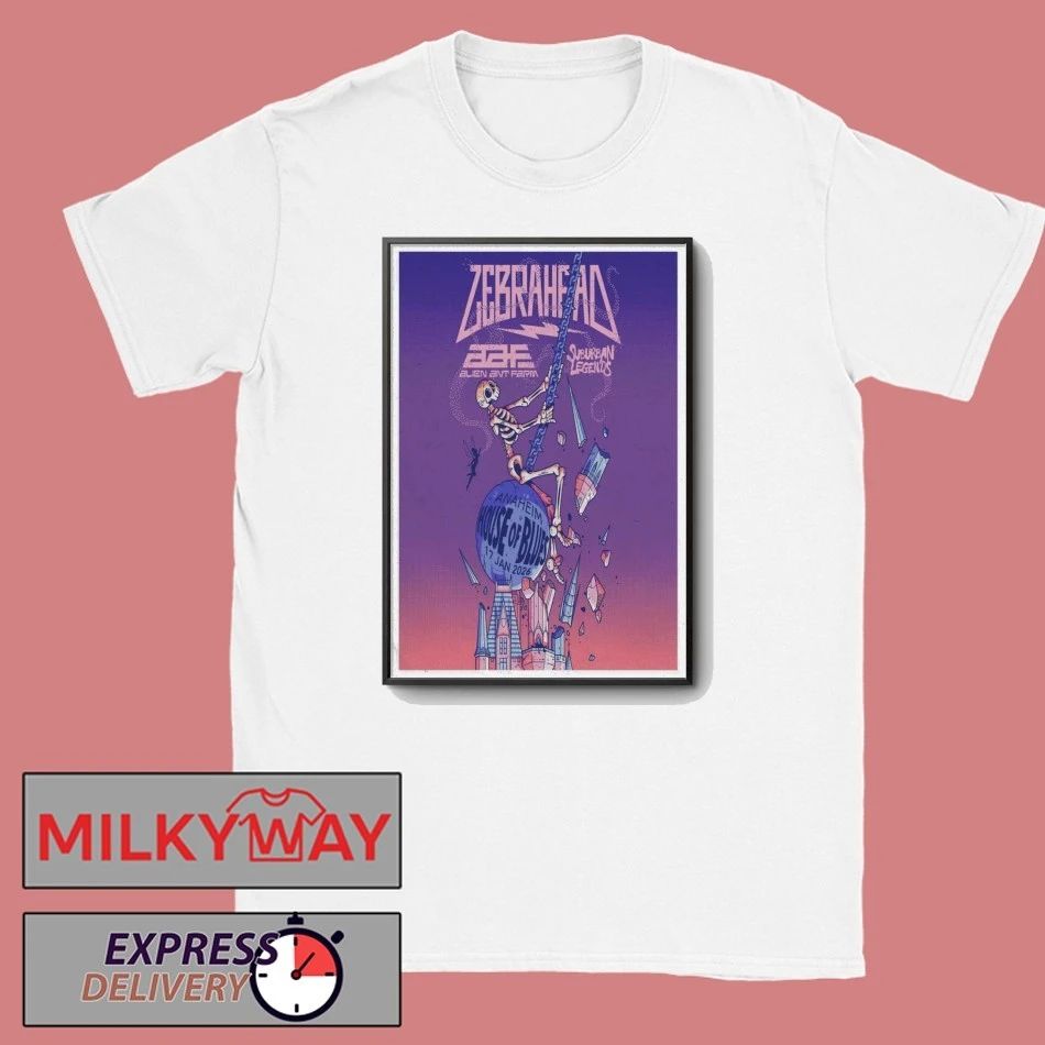 Zebrahead Jan 17 2026 Poster Anaheim, California shirt