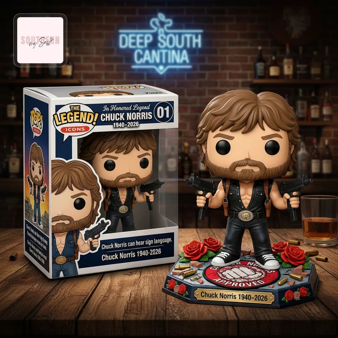 Chuck Norris In Honored Legend 1940-2026 Pop Figure Doll