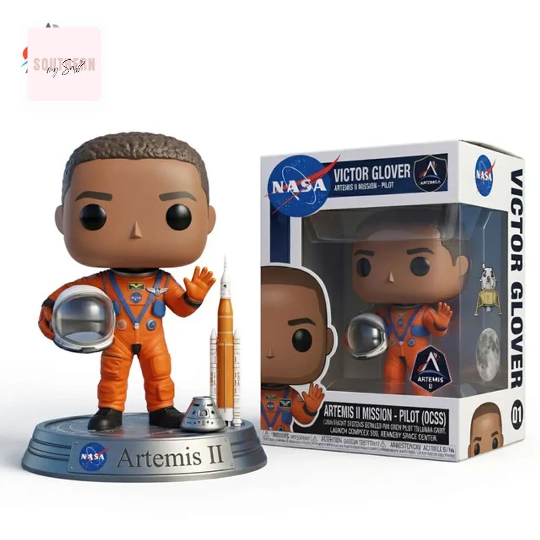 NASA Victor Glover Artemis II Mission Pilot Pop Figure Doll