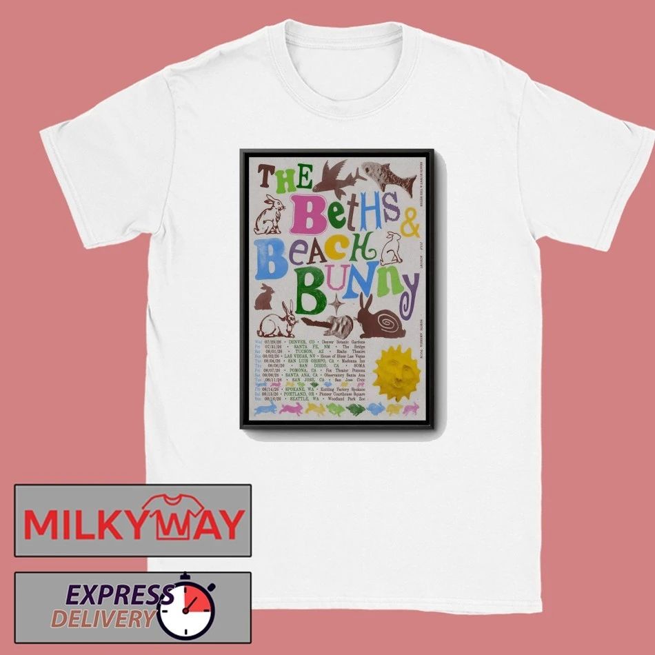 The Beths And Beach Bunny Tour North America 2026 Poster shirt