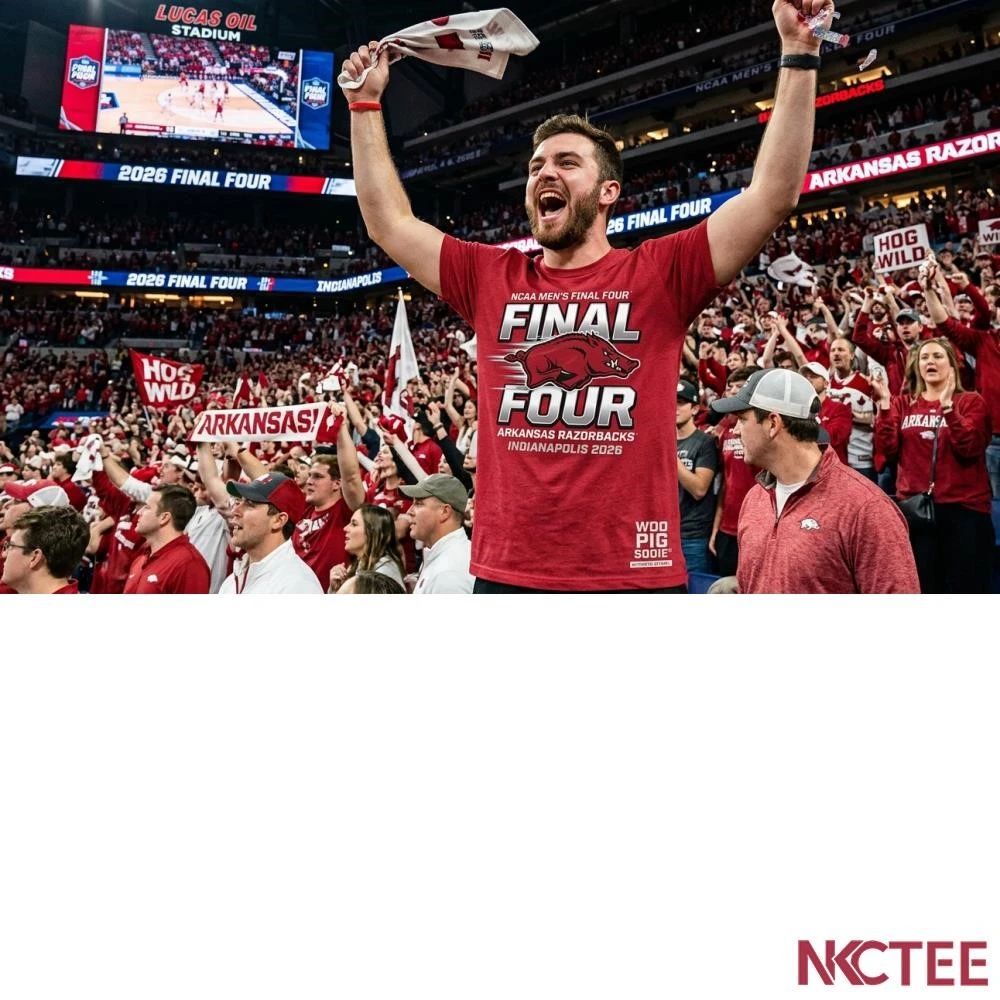 NKCtees 2026 NCAA Tournament Final Four Arkansas Razorbacks basketball shirt
