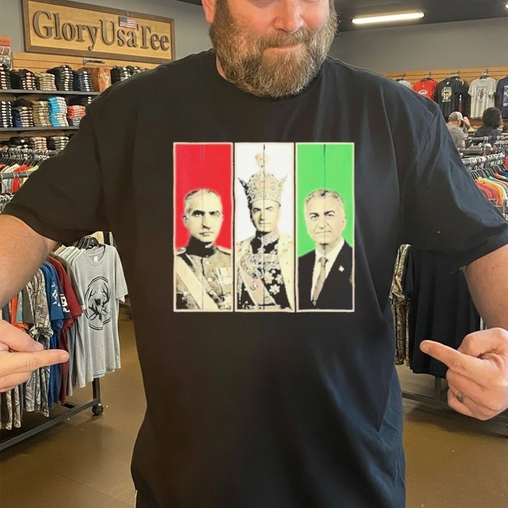 Pahlavi Dynasty Three Generations Reza Shah Mohammad Reza Shirt