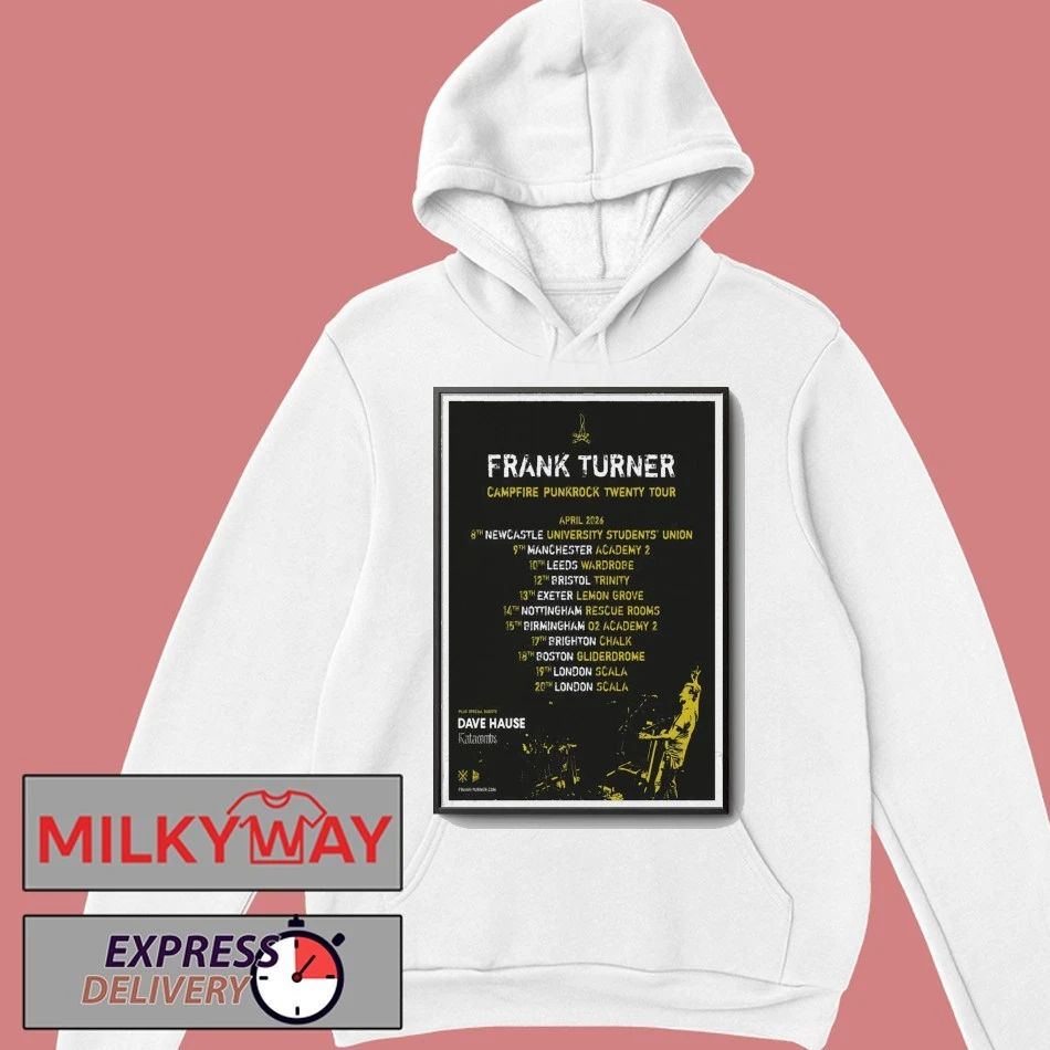 Frank Turner Campfire Punkrock Tour 2026 Poster shirt