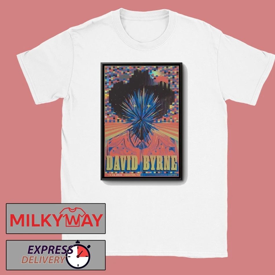 David Byrne Poster Apr 24 2026 Houston, TX shirt