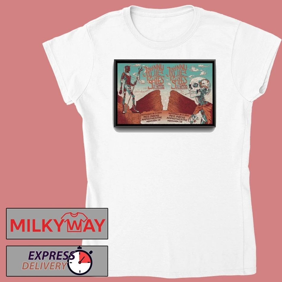 Johnny Blue Skies Red Rock Amphitheatre Poster shirt