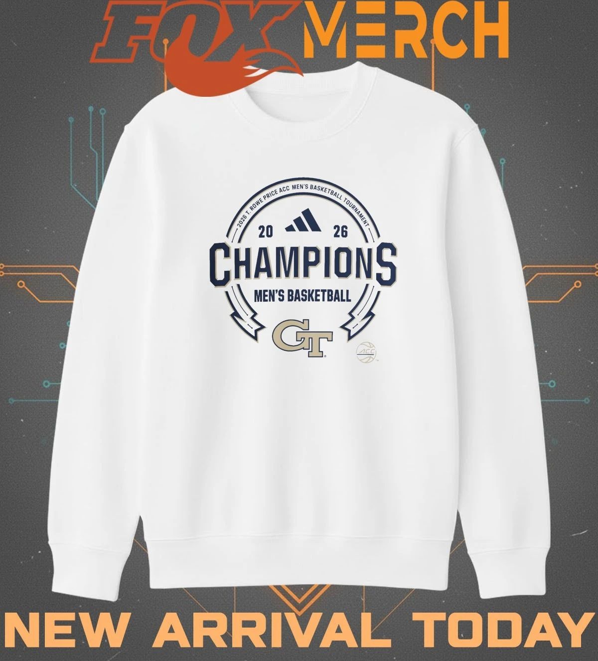 Georgia Tech Yellow Jackets 2026 T.Rowe Price ACC Men’s Basketball Tournament Champions t-shirt