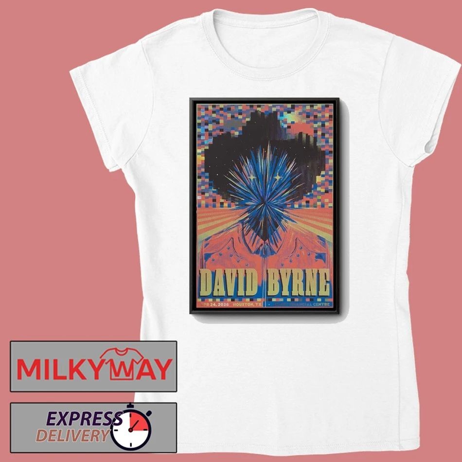 David Byrne Poster Apr 24 2026 Houston, TX shirt