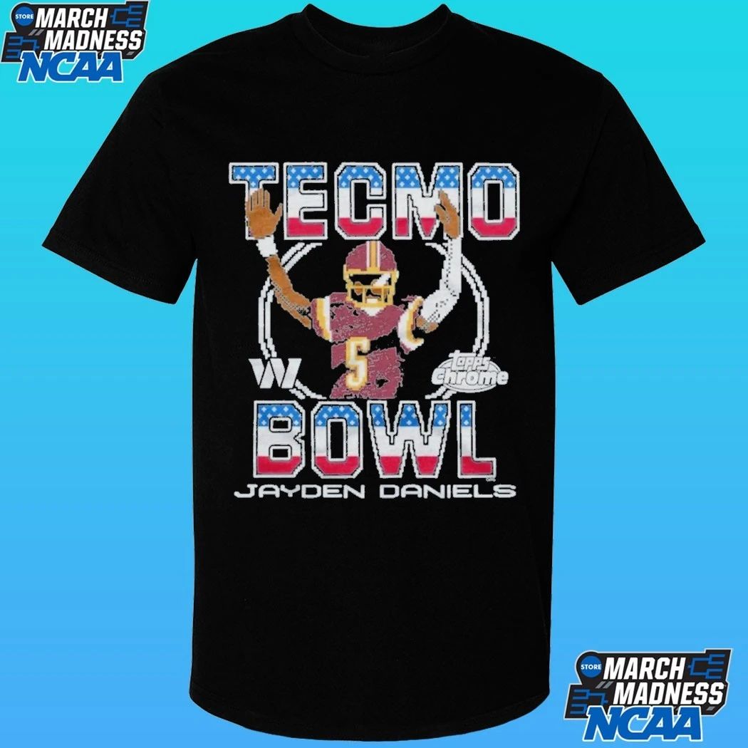 Jayden Daniels Tecmo Bowl Washington Commanders Topps Chrome Shirt