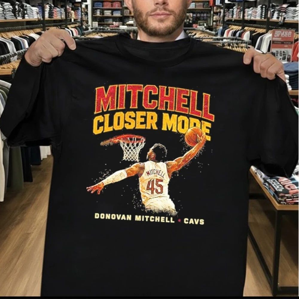 Mitchell Closer Mode Donovan Mitchell Spida 45 Cleveland Cavs Graphic Shirt