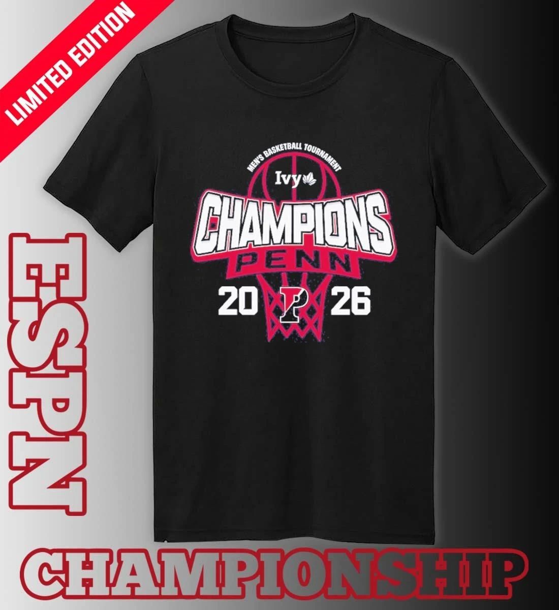 Pennsylvania Quakers Men’s Basketball Ivy League Tournament Champions T-Shirt