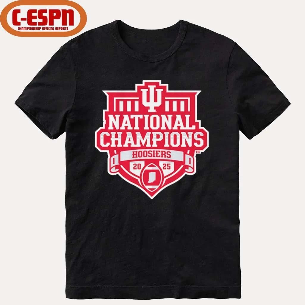 Indiana Football 2025 CFP National Champions Official Logo T-Shirt