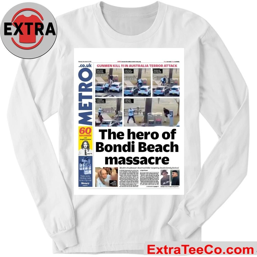 Ahmed al-Ahmed is the hero featured on the newspaper’s front page, who bravely disarmed one of the gunmen during the terrorist attack on Bondi Beach, Australia Shirt
