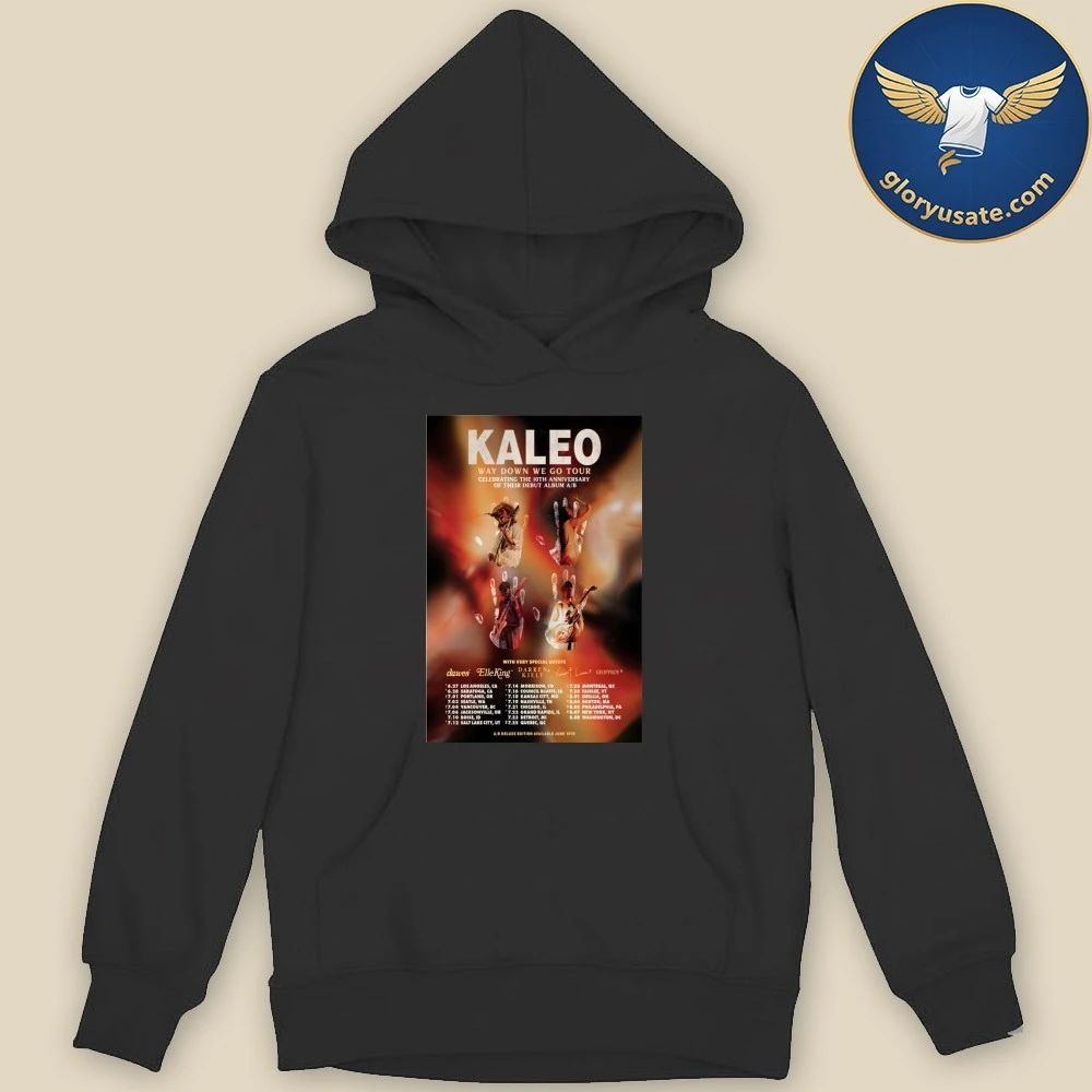 Kaleo Way Down We Go Tour 2026 Poster Shirt